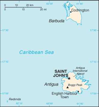Antigua and Barbuda map
