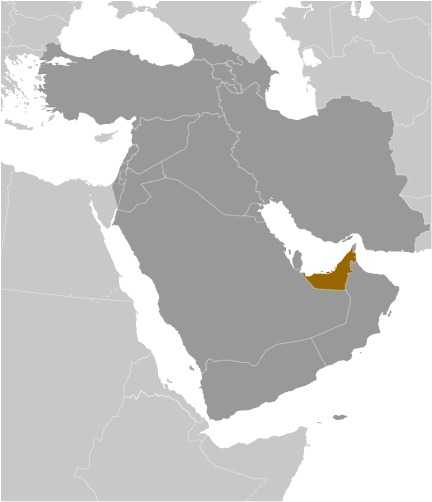 United Arab Emirates locator map