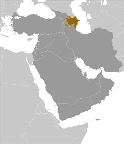 Azerbaijan locator map
