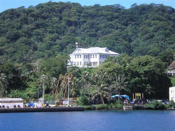 The governor’s mansion at Pago Pago. Image courtesy of NOAA / Jennifer Fry.
