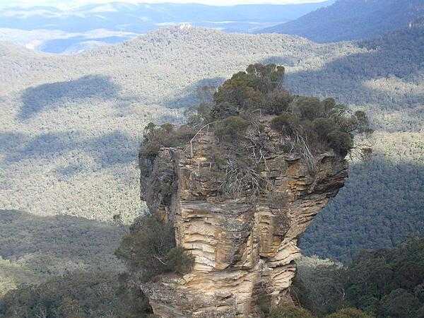 Orphan Rock in the Blue Mountains as viewed from a cable car.
