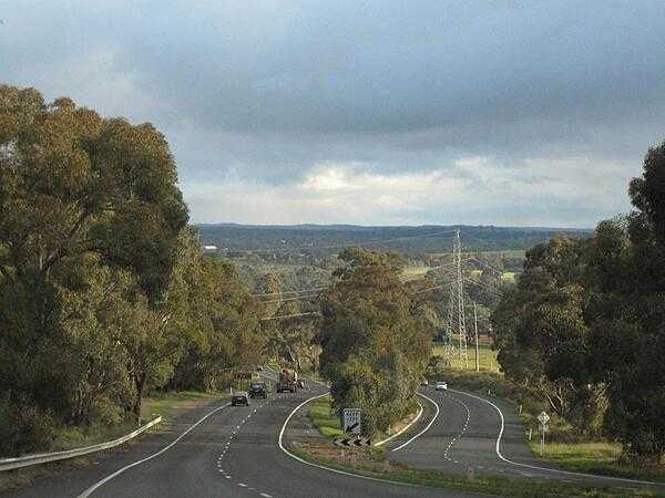 A view of the countryside in the state of Victoria - approaching Bendigo from Melbourne.