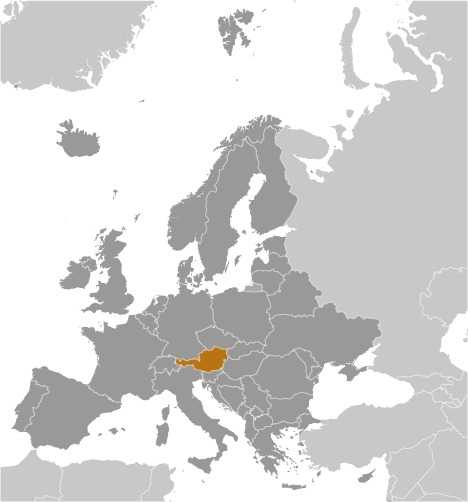 Austria locator map