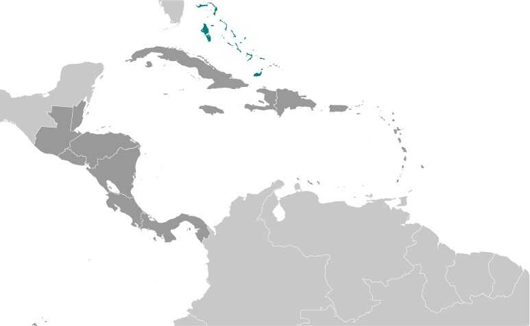 Bahamas, The locator map