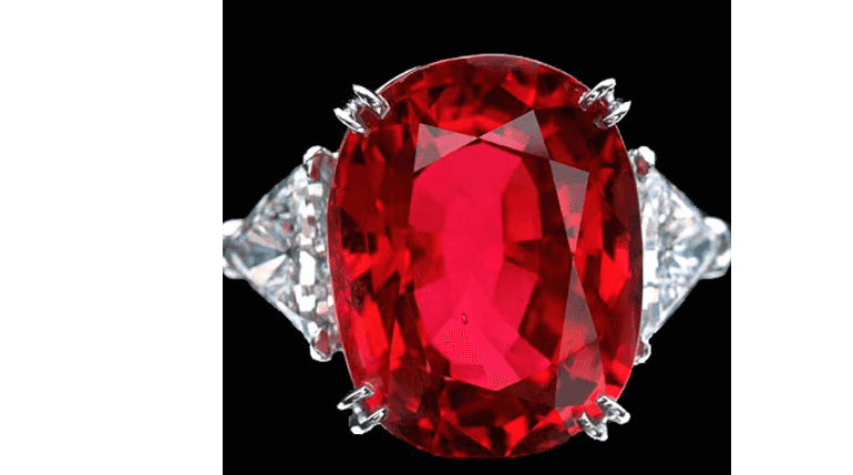 More than 90% of the world’s rubies come from Burma where most of the mining takes place in the nation’s mountainous Mogok area. The term "Burmese Ruby" is synonymous with the best and most valuable rubies as they have the finest color – red to slightly purplish-red and medium-dark in tone, with the color enhanced by a red fluorescence commonly referred to as "pigeon's blood." Mined in Burma in the 1930s, the 23.1 carat Carmen Lúcia Ruby pictured here is among the largest faceted Burmese rubies in the world. The stone’s high transparency, fluorescence, and color saturation are very rare in large rubies. Dr. Peter Buck gifted the Carmen Lúcia Ruby in 2004 to the Smithsonian National Museum of Natural History in memory of his wife. (Photo courtesy of Smithsonian Natural History Museum/Chip Clark.)