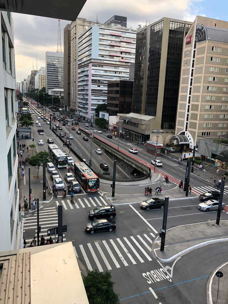 Paulista Avenue (Avenida Paulista ) is an important avenue in São Paulo, the most populous city in Brazil and one of the most populous in the World. The thoroughfare is the headquarters of many Brazilian financial and cultural institutions. Multilevel roadways help keep traffic moving.