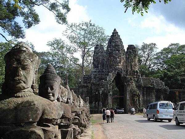 The entrance to the temple complex of Angkor Wat, built in the 12th century by King Suryavarman II.