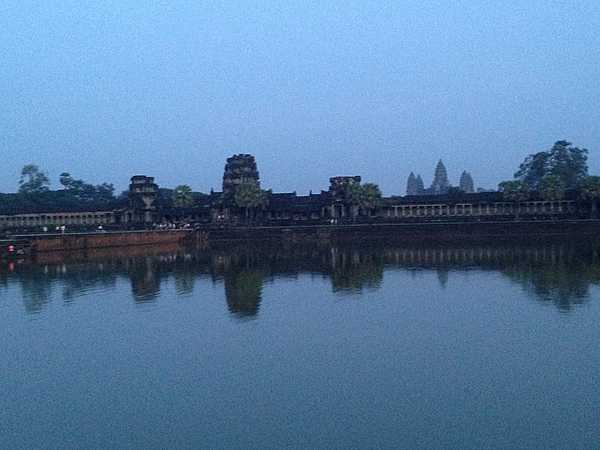 Evening at Angkor Wat.