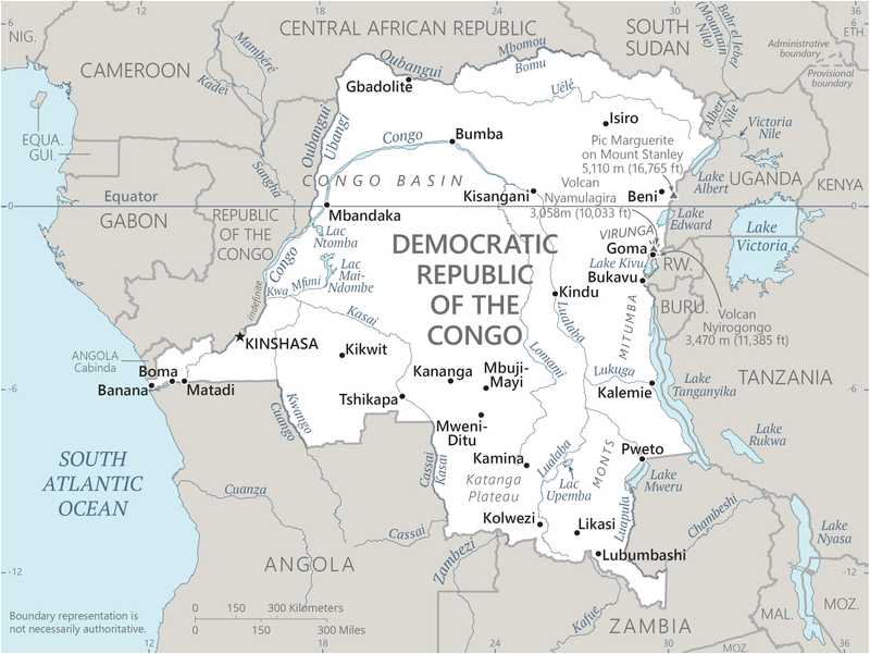 Congo, Democratic Republic of the map