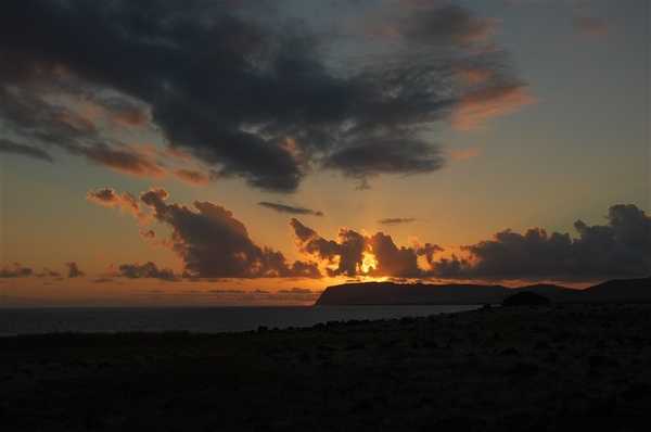 A sublime sunset over Easter Island. Image courtesy NOAA / Elizabeth Crapo.