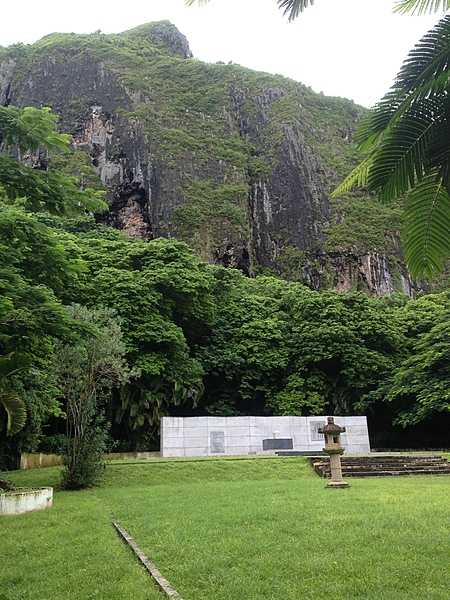 Japanese war memorial and garden on Saipan.