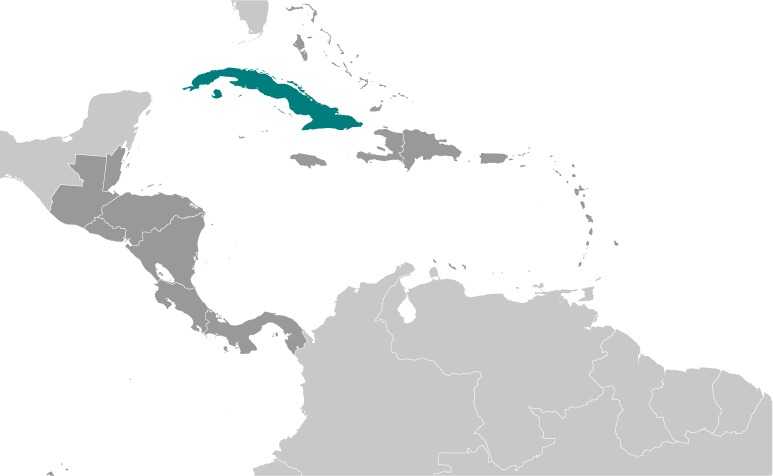 Cuba locator map