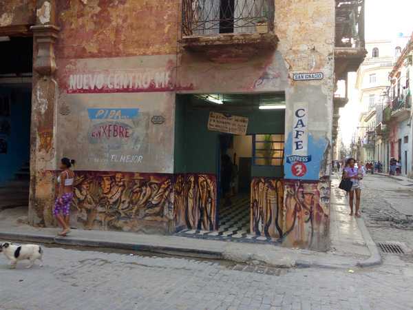 Along San Ignacio Street in Havana.
