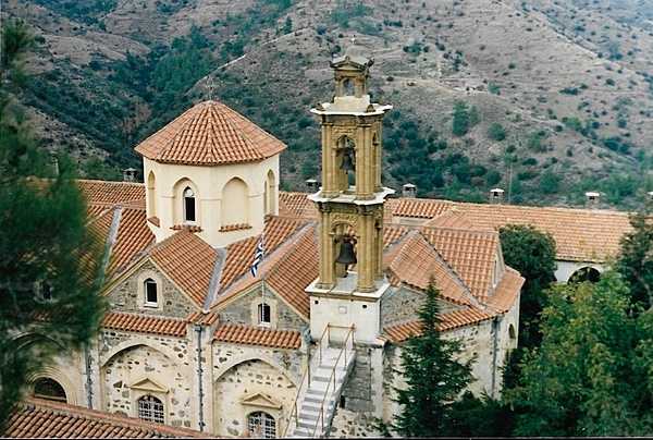 The Machairas Monastery, dedicated to the Virgin Mary, was founded at the end of the 12th century near the village of Lazanias, about 40 km (25 mi) from Nicosia.