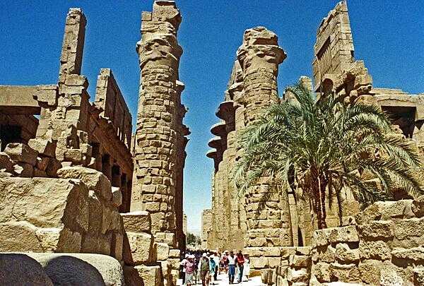 The awesome ruins of Karnak Temple in Luxor.