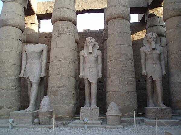 Statues of Ramses II at the Temple of Luxor.