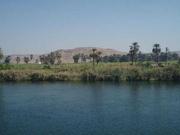 View along the Nile River south of Edfu.