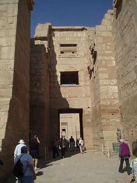 The Syrian Gates - entrance to the Mortuary Temple of Ramses III at Medinet Habu.