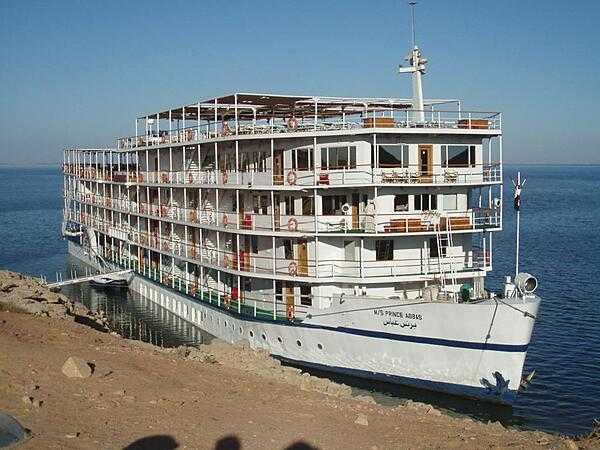 Typical cruise boat on the Nile River and on Lake Nasser.