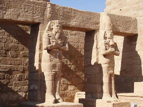 Statues of Ramses II in the Temple of Amun and Amun Ra at Wadi el Seboua.