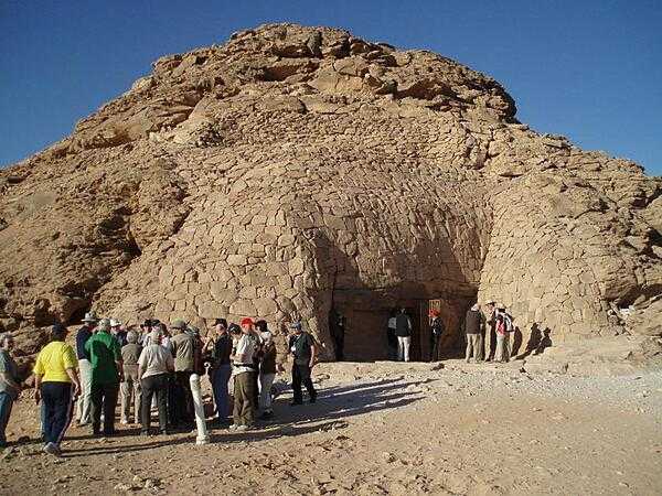 Tomb of the Penut, the viceroy of Kush (Nubia) dug into a hill. Moved to this location in the 1960s because of the rising waters of Lake Nasser.