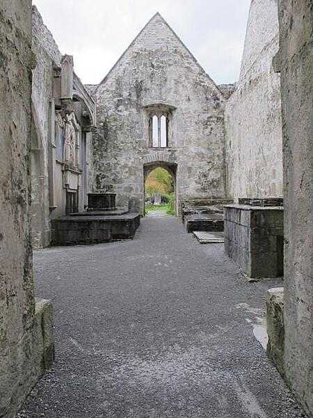 Another view of the interior of Muckross Abbey near Killarney, County Kerry.