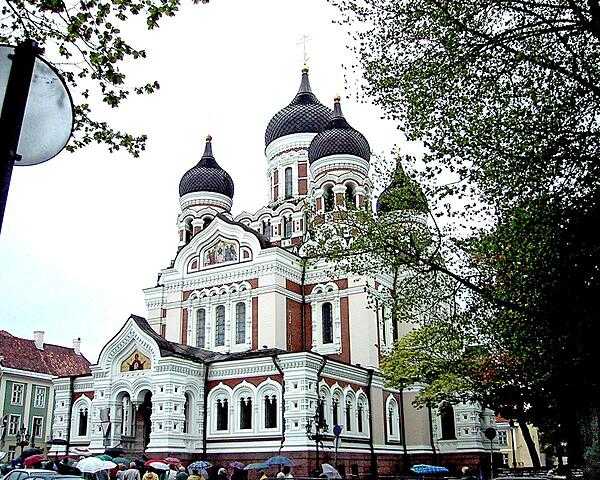 Another view of the Alexander Nevsky Cathedral in Tallinn - this time on a rainy day.