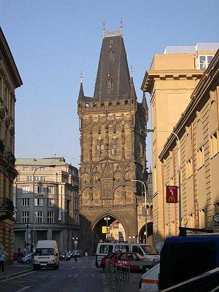 The Gothic Powder Tower in Prague, dating to 1475, is at the site of an 11th century gate - one of the city&apos;s 13 medieval gates. Originally connected - via a small bridge - to the royal palace, it eventually lost its importance and by the 17th century was being used to store gunpowder, hence its name.