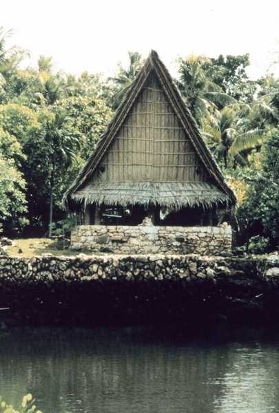 A traditional community meeting house on the island of Yap. Photo courtesy of NOAA / Ben Mieremet.