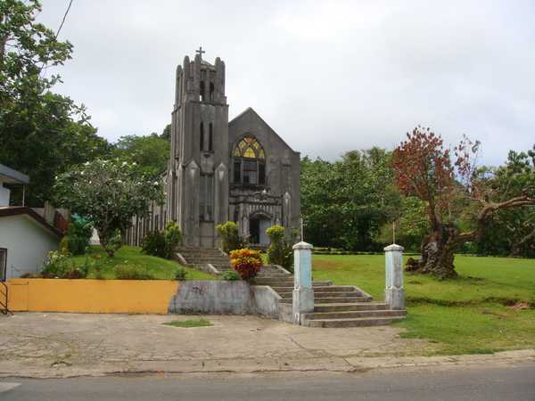 A Protestant church in Kolonia, capital of Pohnpei. This church was built in the 1930's.