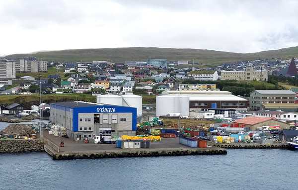Harbor at Torshavn, the capital of the Faroe Islands.
