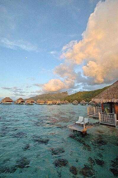 Over-water bungalows in Bora Bora are a major tourist draw.
