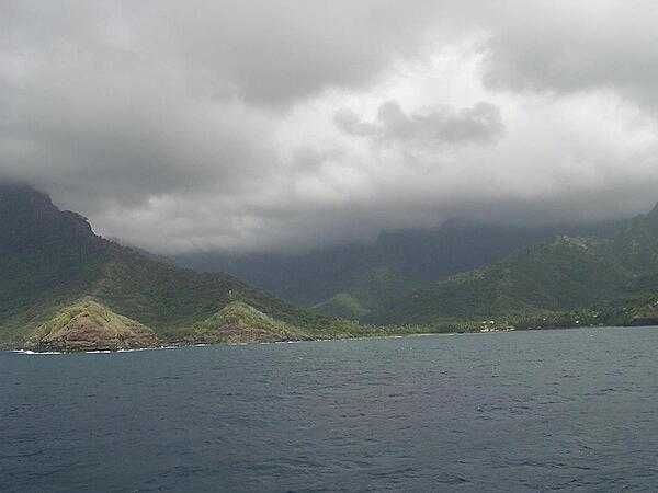 Hiva Oa Island in the Marquesas archipelago.