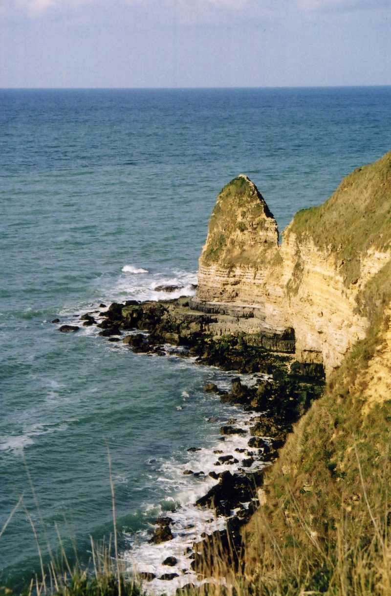 The US Ranger attack on Pointe du Hoc was one of the most challenging landings on D-Day during World War II. Even though the allies had heavily bombed the gun battery located here, the Rangers faced stiff resistance as they climbed the cliffs to create a foothold above.