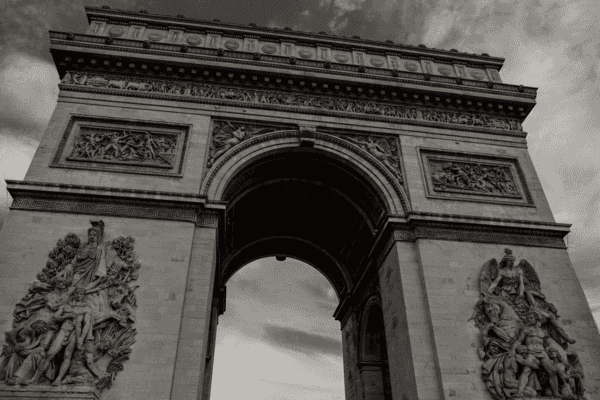 The Arc de Triomphe was designed the Neoclassical version of an ancient Roman triumphal arch, honoring those who fought and died for France in the French Revolutionary and Napoleonic Wars. Covered with reliefs, shields, and sculptures, the inside walls of the monument list the names of 558 French generals, as well as the names of the major battles of the Napoleonic wars. Among the many carvings and statues is La Marseillaise, a winged figure of Liberty calling on the French to defend their nation. At the top, a museum of lithographs and photographs depicts the arch throughout its history. From the observation deck, visitors have a panoramic view of Paris, including Place de la Concorde, the Louvre, Eiffel Tower, and Sacré-Cœur.