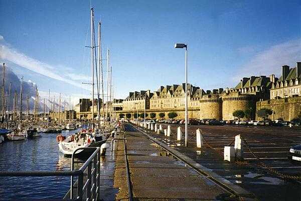View of the marina outside the walled city of Saint-Malo in Brittany. The city began as a 6th century monastic settlement. Over time its citizens developed a reputation for asserting their autonomy. From 1490-93, Saint-Malo declared itself an independent republic. During the 16th-18th centuries, it was famous as the home of the corsairs (French privateers). Jacques Cartier, the French explorer, called Saint-Malo home. The first colonists of the Falkland Islands came from Saint-Malo.