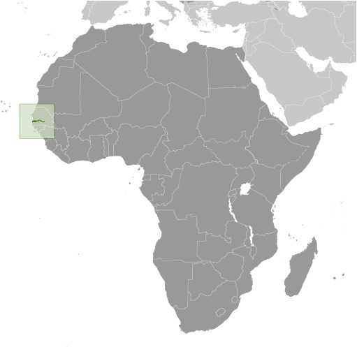 Gambia, The locator map