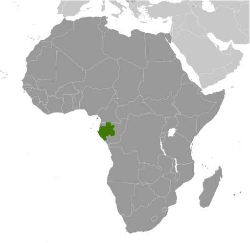Gabon locator map