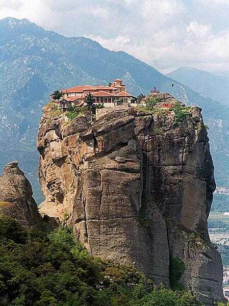 Agio Triada Monastery is one of six remaining monasteries in the Meteora region that are listed as UNESCO World Heritage sites. Each of these  monasteries is built on a natural sandstone pillar.