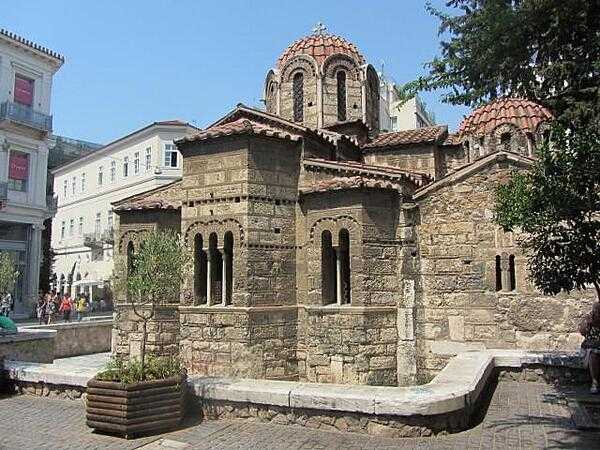 The Orthodox Church of Panaghia Kapnikarea in downtown Athens is dedicated to Saint Mary. It was built over a pagan temple in about A.D. 1050 making it one of the oldest churches in Athens.