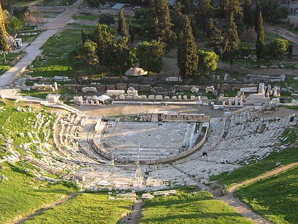 The Theater of Dionysus in Athens.