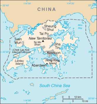 Hong Kong map