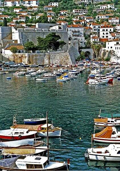 The inner harbor of Dubrovnik.