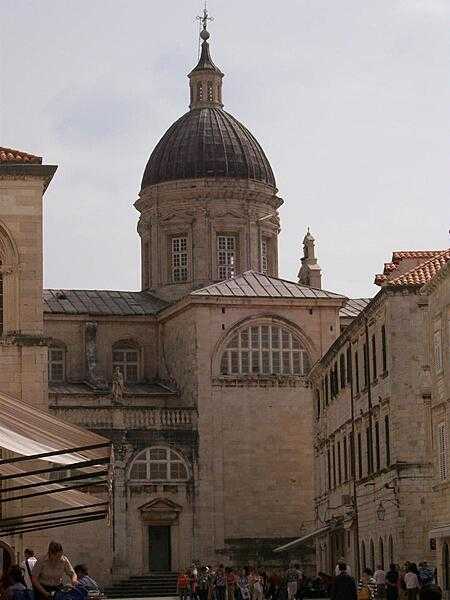 A cathedral within the city walls of Dubrovnik.