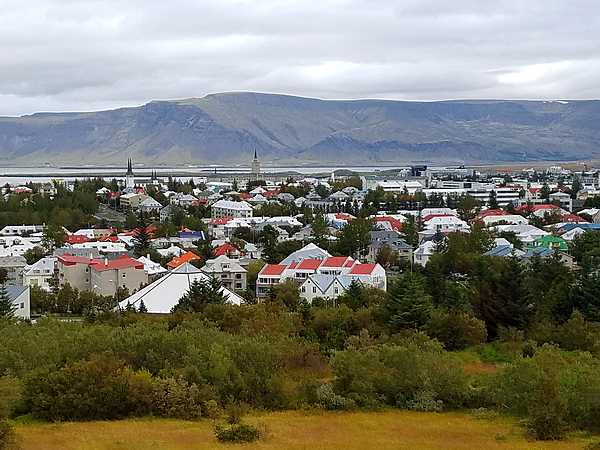 View of the skyline of Reykjavik.
