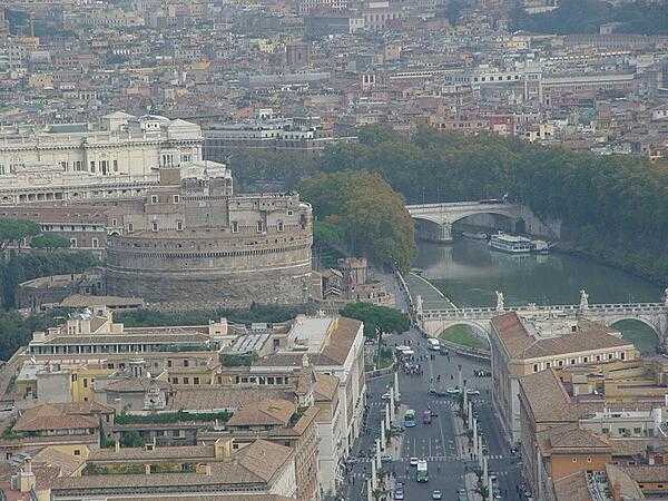 The Castel Sant&apos;Angelo along the Tiber River in Rome is also known as the Mausoleum of Hadrian. The Roman emperor built it as a tomb for himself and his family around A.D. 135. Succeeding emperors were also entombed there. The structure was in turn a fortress, a castle, and a museum.