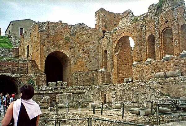 The Greek Theater at Taormina on the east coast of Sicily.