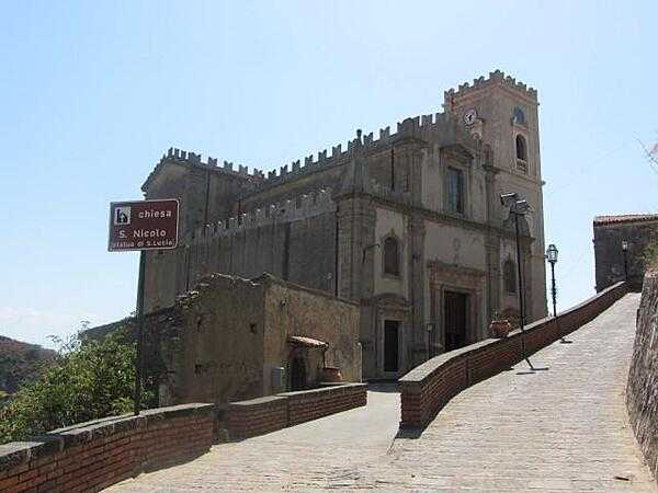 The Church of Saint Nicholas in Savoca in northeast Sicily. The wedding scene in the movie &quot;The Godfather&quot; was filmed in front of this church.