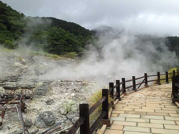 Some of the boiling hot springs on the Shimabara Peninsula in Nagasaki prefecture, Kyushu.