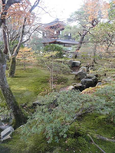 Another autumnal  view of Ginkaku-ji, or "Temple of the Silver Pavilion," the Zen Buddhist temple in Kyoto.